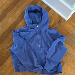 Lululemon Athletica Blue Cropped Hoodie Sweatshirt